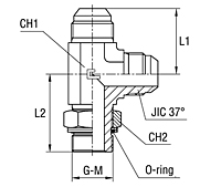 Adjustable Male Stud Barrel Tee with O-ring and Washer Thread BSP Parallel - Standard Body