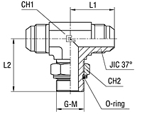 Adjustable Male Stud Branch Tee with O-Ring and Washer Thread BSP Parallel - Standard Body