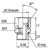 Male Stud Coupling with Swivel Nut O-ring and Washer Thread BSP Parallel