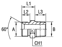 Male Stud Straight Adapter Thread BSP Parallel / NPT