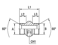 Male Straight Adapter Thread Metric Parallel