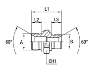 Male Straight Adapter Thread BSP Parallel / Metric Parallel