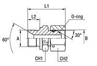 Straight Adapter with Swivel Nut Thread BSP Parallel