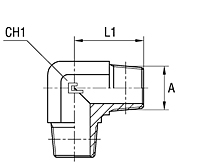 Male 90° Adapter Thread BSP Taper