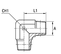 Male 90° Adapter Thread NPT