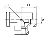 Female Equal Tee Adapter Thread BSP Parallel