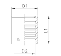 Ferrule for Hose 1SN-R1AT - 2SC No Skive