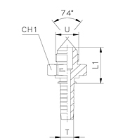 Straight - JIC 74° Cone UNF/UN-2A Thread