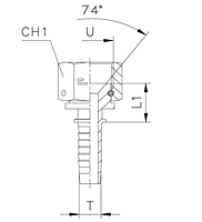 Straight Thurst-Wire/Slip-On Nut - JIC 74° Cone UNF/UN-2B Thread X