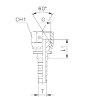 Straight Crimped-Back Nut - 60° Cone Parallel GAS Thread