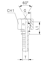 Straight Thurst-Wire/Slip-On Nut - 60° Cone with O-Ring Parallel Metric Thread Y