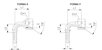 90° Elbow Thurst-Wire/Slip-On Nut - JIC 74° Cone UNF/UN-2B Thread