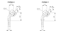 45° Elbow Thurst-Wire/Slip-On Nut - 60° Cone with O-Ring Parallel GAS Thread