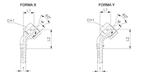 45° Elbow Thurst-Wire/Slip-On Nut - 60° Cone with O-Ring Parallel Metric Thread