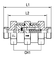 Equal Non Return Valve - Body Only