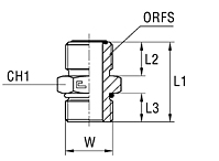 Male Stud Coupling with O-Ring Thread UNF/UN-2A