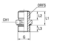 Male Stud Coupling with O-Ring and Washer Thread BSP Parallel