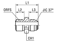 Adapter SAE J1453 / SAE J514 - O-ring Body