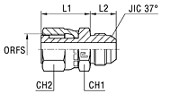 Adapter SAE J1453 with Swivel Nut / SAE J514 - Standard Body