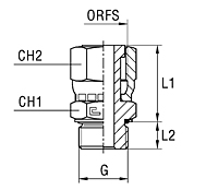 Male Stud Coupling with O-Ring Crimped Nut and Washer Thread BSP Parallel