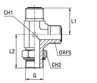 Adjustable Male Stud Barrel Tee with O-Ring and Washer Thread BSP Parallel