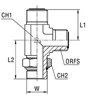 Adjustable Male Stud Barrel Tee with O-Ring Thread UNF/UN-2A