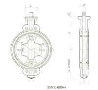 705G Butterfly Valve 350-600dim