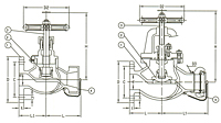 Series F7334 Bronze Hose Globe Valve Nakajima System