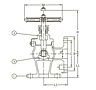 Series F7352 Bronze Angle Valve (SDNR) - JIS 5K