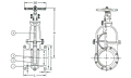 Series F7363 (S) Cast Steel Gate Valve - JIS 5K