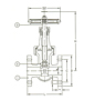 Series F7367 Bronze Gate Valve - JIS 5K