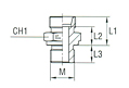 Male Stud Coupling Thread Metric Parallel - Body Only