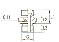 Male Stud Coupling with Elastomer Seal Thread BSP Parallel - Body Only