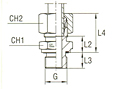 Male Stud Coupling with Elastomer Seal Thread BSP Parallel - Equipped B3 Ring