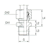 Male Stud Coupling Thread BSP Taper - Equipped B4 Ring