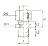 Male Stud Coupling Thread NPT - Equipped B4 Ring