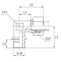 Male Stud Elbow Thread BSP Parallel - Equipped B3 Ring