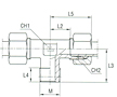 Male Stud Branch Tee Thread Metric Taper - Equipped B3 Ring