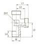 Male Stud Barrel Tee Thread Metric Taper - Body Only