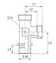 Male Stud Barrel Tee Thread BSP Parallel - Body Only