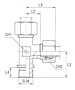 Male Stud Barrel Tee Thread BSP Parallel - Equipped B3 Ring