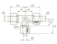 Reducing Tee - Equipped B4 Ring