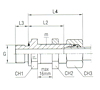 Bulkhead Connection with Elastomer Seal Thread BSP Parallel - Equipped B4 Ring