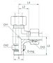 Adjustable DIN Male Stud Barrel Tee with O-Ring and Washer Thread BSP Parallel - Equipped B3 Ring