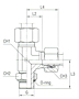 Adjustable DIN Male Stud Barrel Tee with O-Ring and Washer Thread BSP Parallel - Equipped B4 Ring