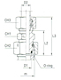 Reducing Tube Adapter with Swivel Nut L Series - Equipped B3 Ring