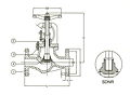 PN 40 Cast Steel Globe Valve, SDNR