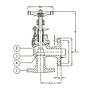 PN 16 Cast Steel Angle Valve, Regular