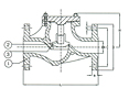 PN 16 Cast Iron Lift Check Valve, Globe Pattern