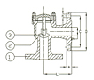 PN 40 Cast Steel Lift Check Valve, Angle Pattern